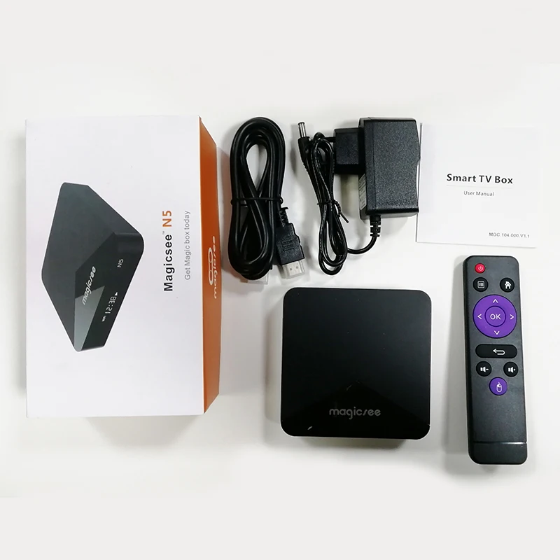 Умная ТВ приставка Magicsee N5 Amlogic S905X 2 4G/5G dual wifi Android 7.1.2 телеприставка Гб 16 100 м BT4.1