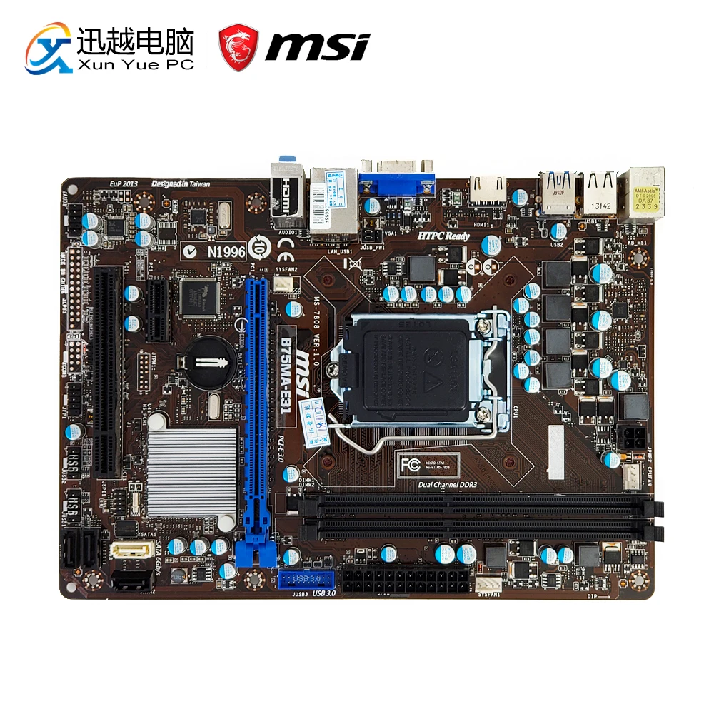 

MSI B75MA-E31 Desktop Motherboard B75 Socket LGA 1155 i3 i5 i7 DDR3 16G SATA3 USB3.0 VGA HDMI Micro-ATX