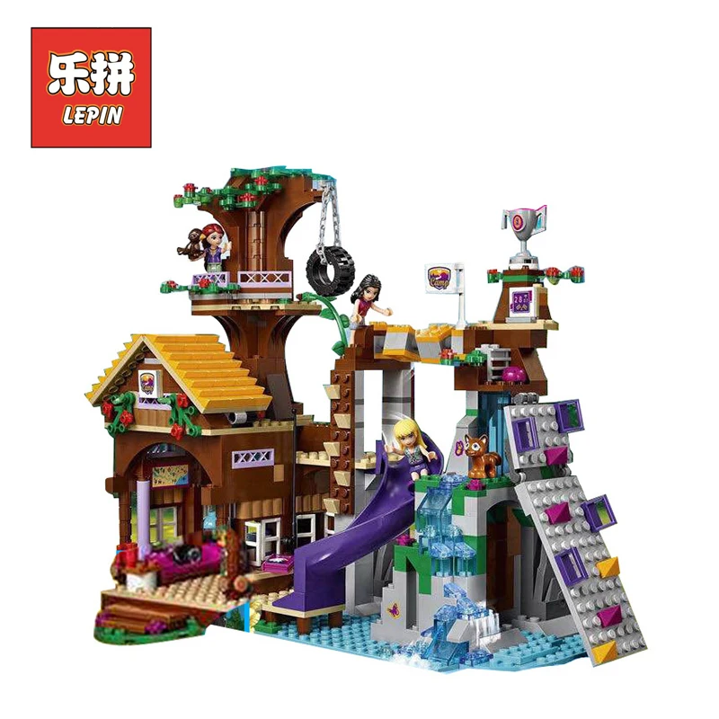 

lepin 01047 Girl Series Friends 41122 Adventure Camp Tree House DIY Set Building Blocks Bricks Children Toys Christmas Gift