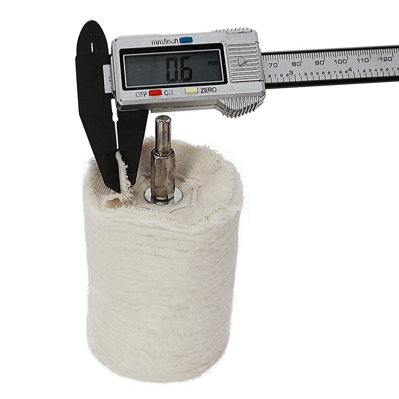 Drilling And Polishing Wheel 8 Pieces Of White Polishing Mop Wheel Cone / T-Shaped Wheel Grinding Head Band 1/4 Handle Suitabl