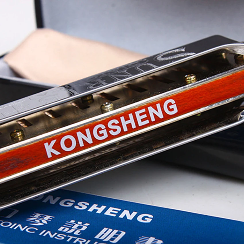 Губная гармошка KONGSHENG Diatonic 10 отверстий расческа в виде блюза и клена музыкальный