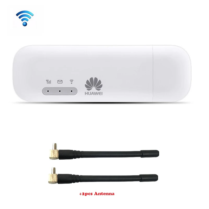 Разблокированный Huawei E8372 2 антенны с логотипом HUAWEI 150 м LTE USB Wingle 4G Wi Fi модем|Модемы| |