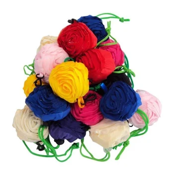 

Reusable Shopping Bag Eco Friendly Foldable Grocery Bags Simulation Flower Large Capacity Tote LXX9