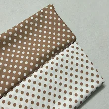 Королевский Коричневый Узор в горошек, хлопок, ткань 50x160 см, детская одежда, платье, стеганая подушка, простыня, украшение для дома