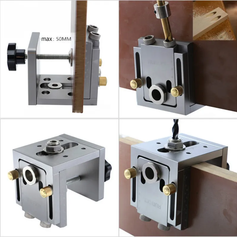  Deluxe Portable Pocket Hole Jig Kit System with 9mm Drill & Accessories for Carpenter WoodWorking &