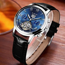 Relogio Masculino LIGE Brand Waterproof Business Watch Men Automatic Mechanical Watches Men s Leather Strap Casual