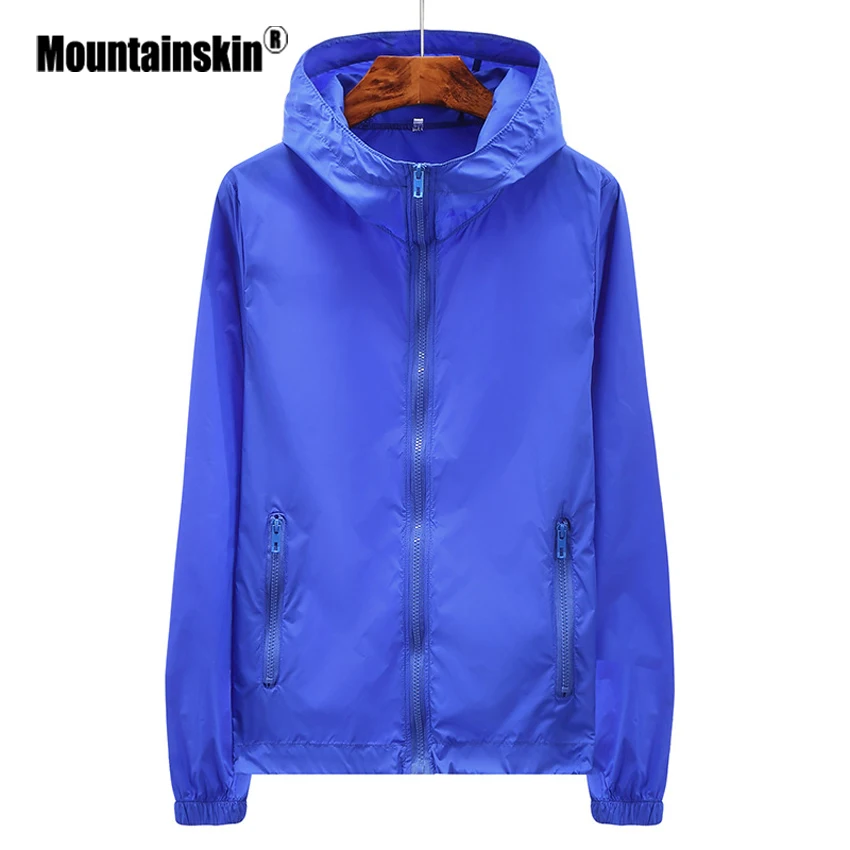 Куртка Mountainskin Мужская быстросохнущая Повседневная ветровка с капюшоном и