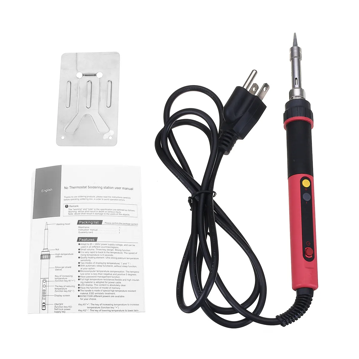

60W 110/220V Professional LED Digital Adjustable Electric Soldering Iron Constant temperature Soldering Station EU /US Plug