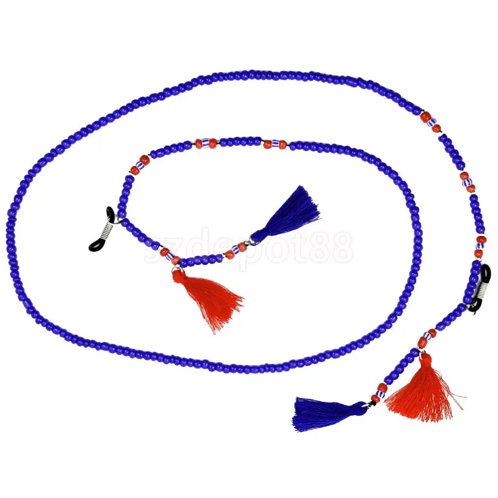 Sunglasses Neck Cord Strap Eyeglass Glasses Bead String Lanyard Holder Chain Bohemian Tassel Necklace
