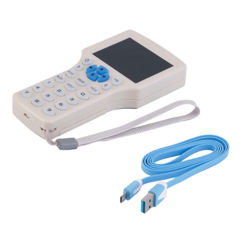 Blanc CTCSS 99 jusqu'à 3 km (champ ouvert) 9 Fréquence Copie Cryptée NFC Carte À Puce RFID Copieur ID/IC Lecteur Écrivain avec USB Câble