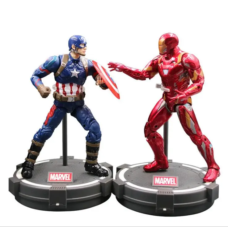 Genuine Marvel Avengers Infinity War Captain America Iron man Iron-Man Action Figure Collectible Model Doll 7