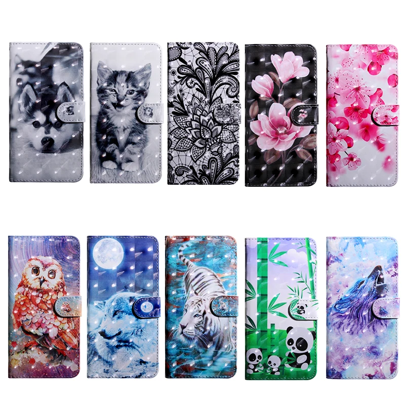 PU Leather Phone Case For Xiaomi Redmi Note 8 Flip Book Case Xiaomi Redmi Note 7 5 6 8 Pro 3D Wallet Case Redmi Note 4 4X Cover