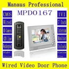Best Price as low as $115.20 Profession Smart Home 1V1 Wired Intercom System One to One Video Door Bell 7 Inch Digital Display Video Door Phone D167b