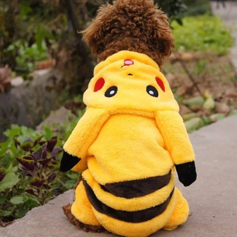 Pokemon Go Funny Cartoon Halloween Dog Pikachu Costume Cloth Pet Cat Dog Coat Jacket Hoodie Jumpsuit Small Dog Chihuahua Clothes Clothes Delivery Clothes Gardenhoodie Fashion Aliexpress