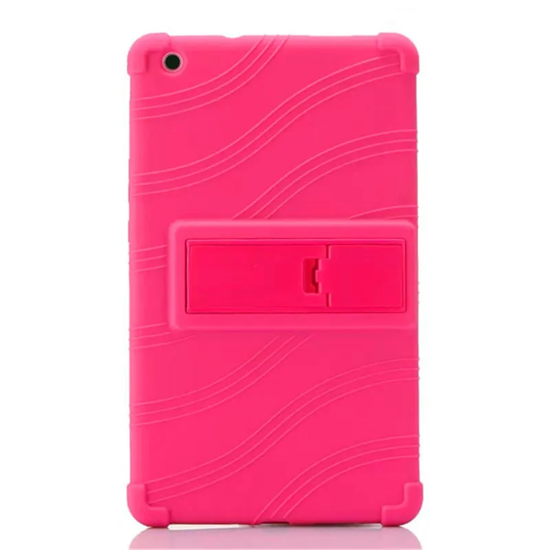 Ультратонкий Мягкий силиконовый чехол для Xiao mi Pad 4 8,0, защитная крышка для планшета для mi Pad 4 mi pad4 8,0 дюймов+ экран+ стилус - Цвет: Розово-красный