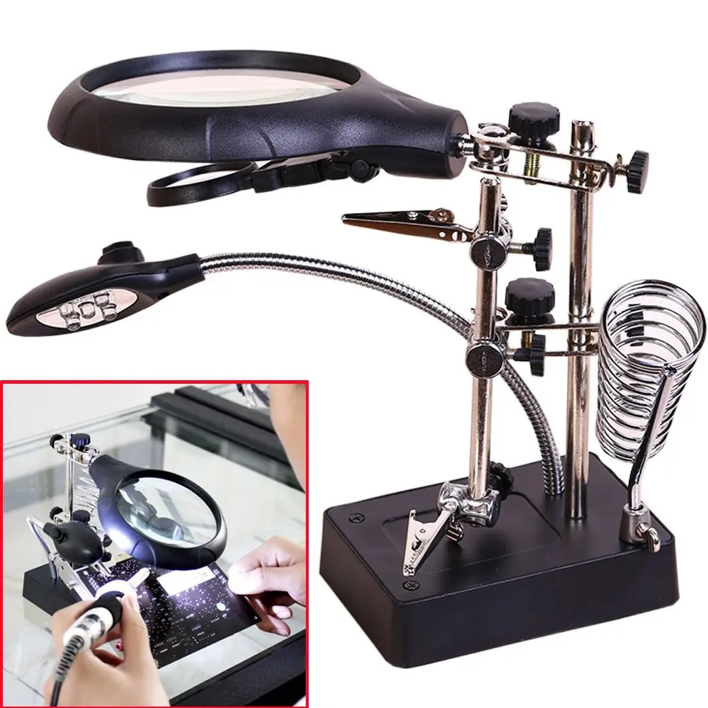 3 In1 Hand Soldering Solder Iron Stand Holder Station Welding Desktop