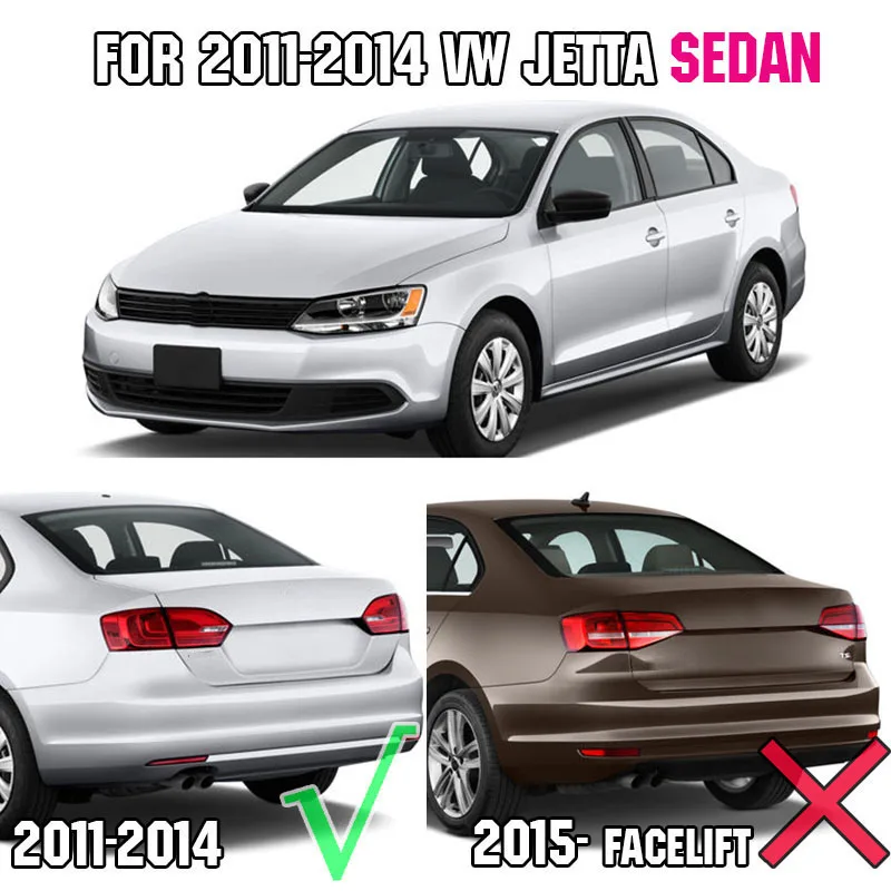 AX для Volkswagen Vw Jetta 2011- Седан литьевая задняя крышка с декоративным украшением хромированная отделка задней двери багажника