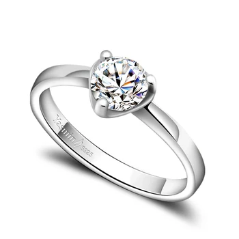 

Christmas gifts Fashion heart-shaped silver ring woman Solid 925 sterling silver Dazzling charm zircon ring Wholesale jewelry