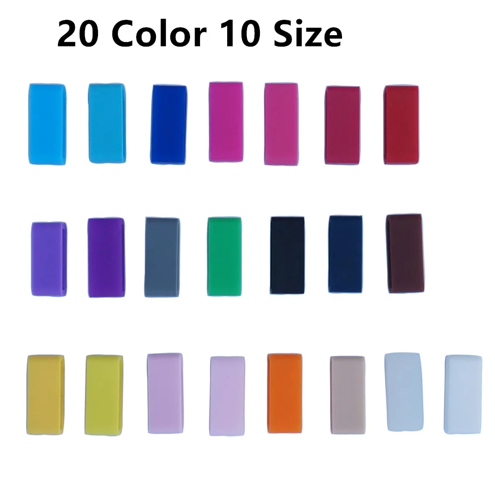 

New 4Pcs 12 14 16 18 19 20 21 22 24 26mm Watchbands Strap Loop ring Silicone Rubber Watch Bands Accessories Holder Locker