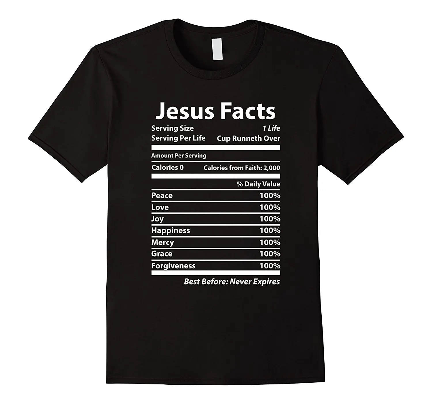 Jesus Facts T Shirt O Neck Fashion Casual High Quality Print T Shirt Men T Shirt 2017 Summer 100