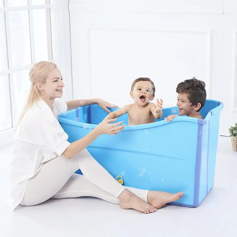 Складная пластиковая бочка для ванны для взрослых и детей - Цвет: style 2