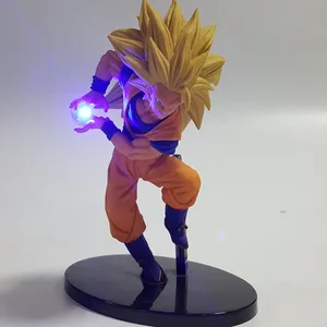Dragon Ball Z Action Figures Son Goku Kamehameha Led Light 150mm Anime Dragon Ball Super Saiyan