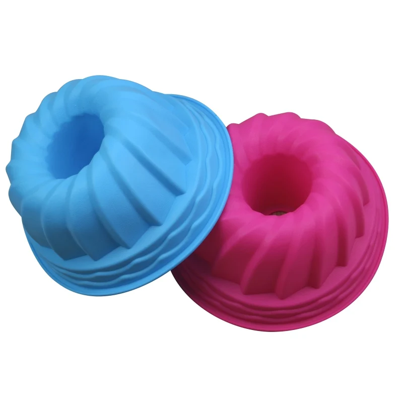 

DIY Silicone Cake Tools Large Bowl Shaper Molds Spiral shape Bundt Cake Pan Bread Chocolate Bakeware Molds Kitchen Dining Bar