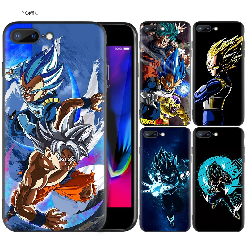 

Silicone Case Shell Coque for iPhone 7 8 6 6S Plus X XS MAX XR 5C 5 5S SE 7Plus 8Plus 7+ 8+ Dragon Ball Vegeta Manga
