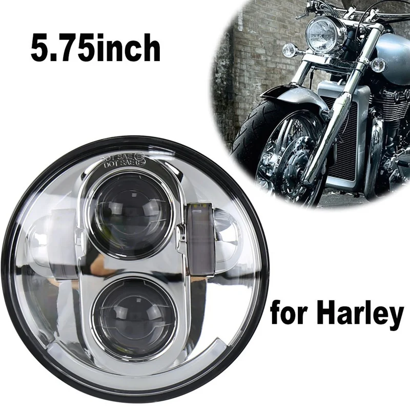 5 3/" светодиодные фары мотоцикла для светодиодных фар DRL angel eye led 5,75" для sportster 883