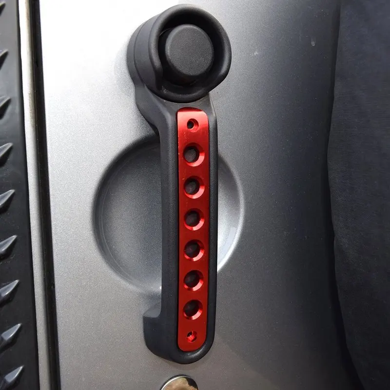 Для Jeep JK запчасти ручка Крышка для 2007- Jeep Wrangler JK Unlimited передняя дверь алюминиевая ручка захвата крышка дверная ручка вставка