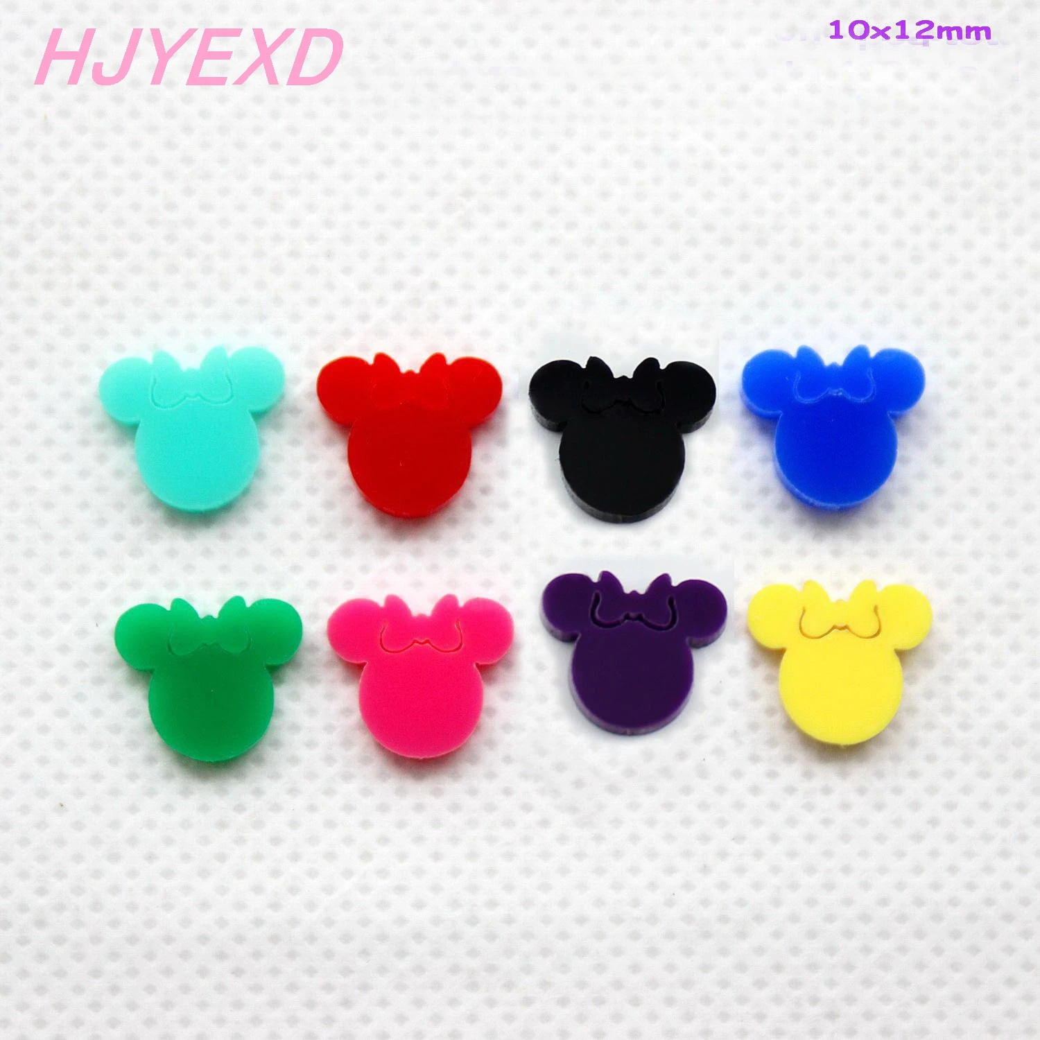 12 мм акриловые женские Микки Маус голова Серьги(без шпильки) Ювелирные Аксессуары ассорти цветов Лазерная резка 0,4"-AC1339