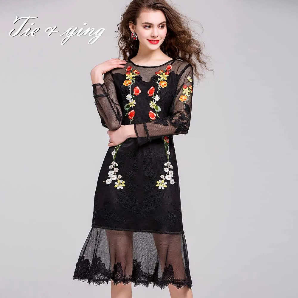 High end women summer dress 2016 new American and European fashion