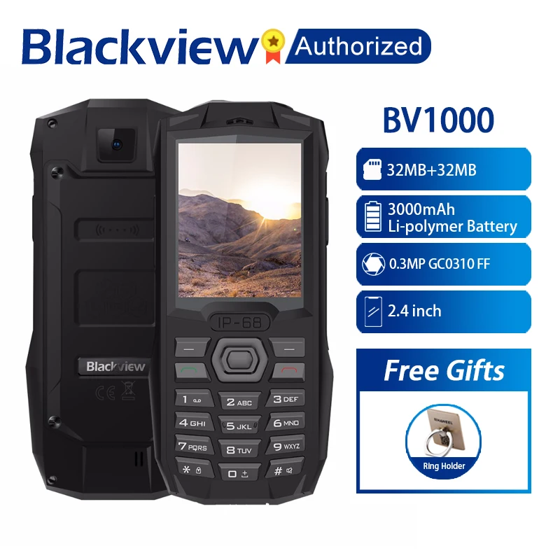 Blackview a BV1000 IP68 impermeable al aire libre del teléfono móvil 2,4 \