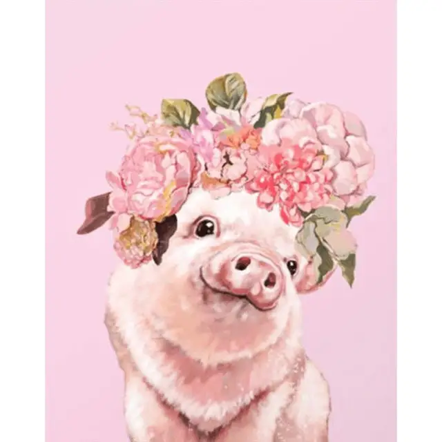 5d Diamond Painting Flower Pig Cross Sch Embroidery 5d Diamond Painting Flower Pig Cross Sch Embroidery Rhinestones Mosaic Home Decor Kitchen Living Room