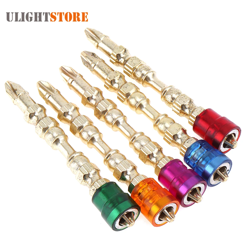 5pcs 65mm 1/4" Hex Shank Strong Screwdriver Bits Titanium