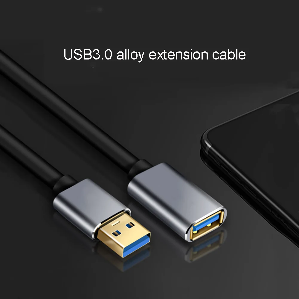 USB кабель-удлинитель для супер Скорость USB 3,0 мужчин и женщин для смарт-ТВ PS4 Xbox Клавиатура ноутбука 0,5 м 1 м 1,5 м 2 м 3 м