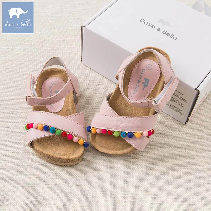 

DB7017 Dave Bella summer baby girl sandals genuine leather shoes brand shoes