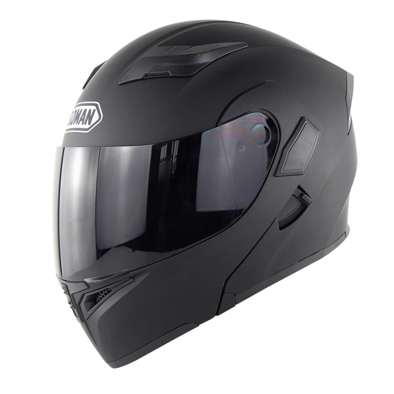 

Moto Helmets Double Lens Motorcycle Helmet Flip up Mudual With Replaceable Visors Casque Dual Use MotorBike Helmets SM955