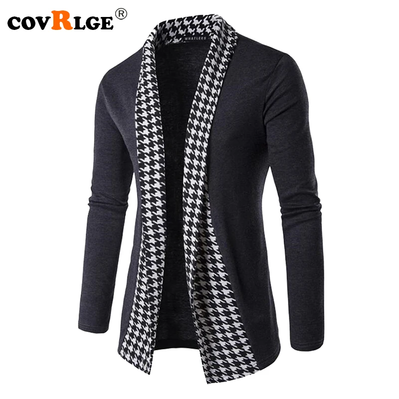 Covrlge New Autumn Winter Classic Cuff Knit Cardigan Men's Sweaters High Quality Men Knitted Coats Male Knitwears MZL046 Covrlge New Autumn Winter Classic Cuff Knit Cardigan Men's Sweaters High Quality Men Knitted Coats Male Knitwears MZL046