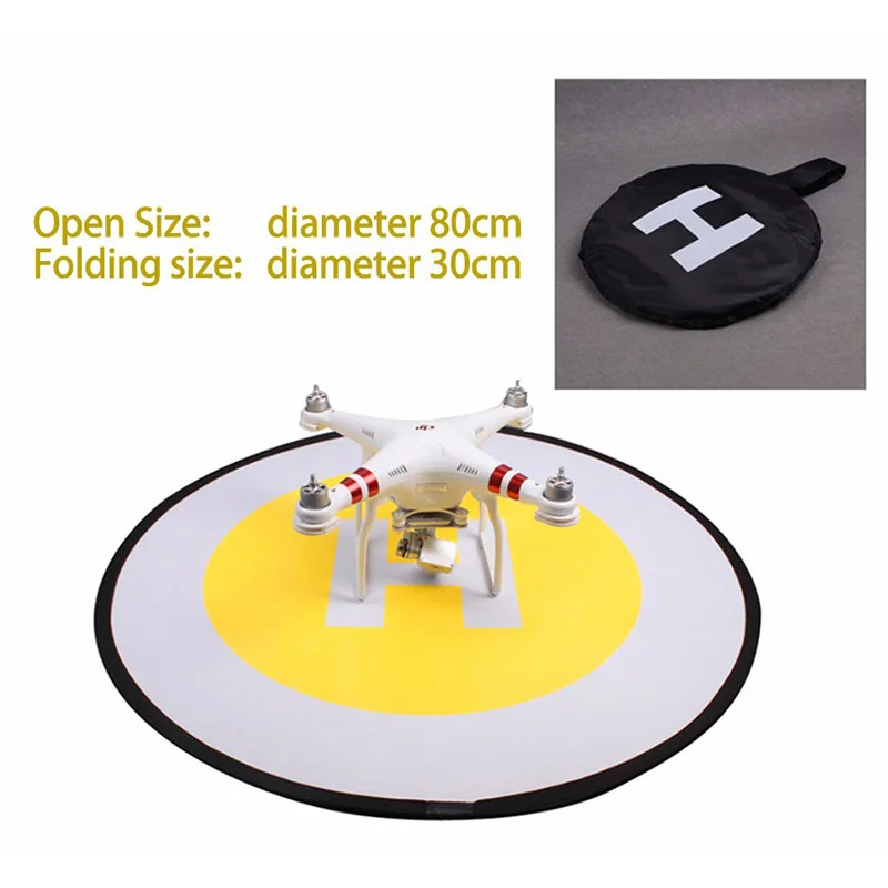 Sunnylife 800mm DJI Spark Mavic Pro Phantom 3 4 Foldable Fluorescence Landing Pad Tarmac Parking Apron with Proable Storage Bag  (10)