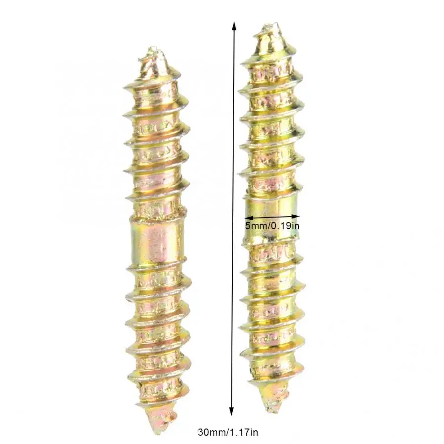 Латунный винт Tornillos Cabeza Arandela 20 шт. 5*30 мм Дюбель Винт для деревообработки мебельный