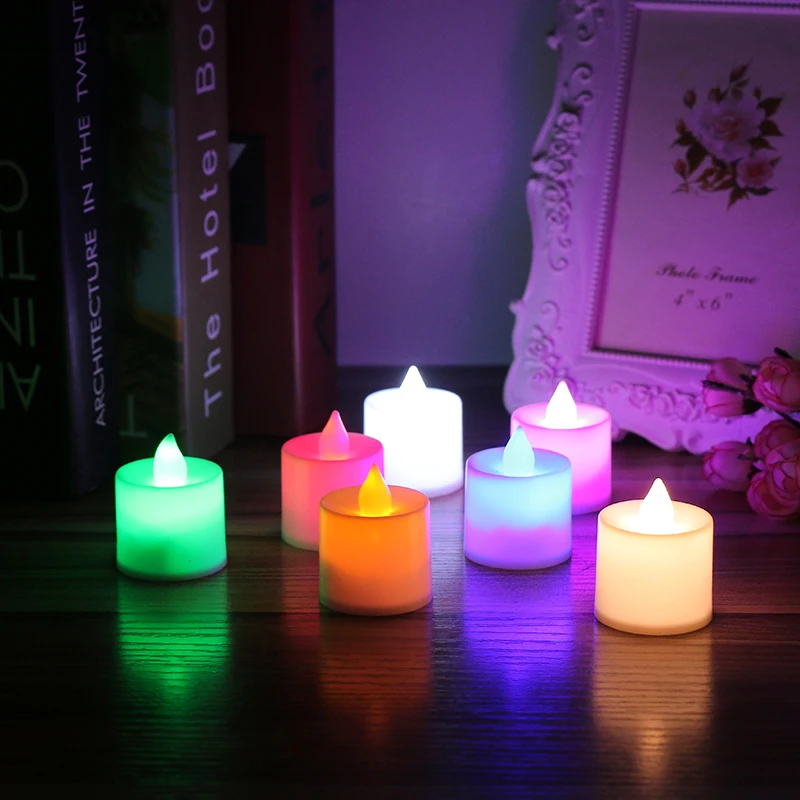 10pcs Romantic LED Candle night light Wedding Props Decorated Candle