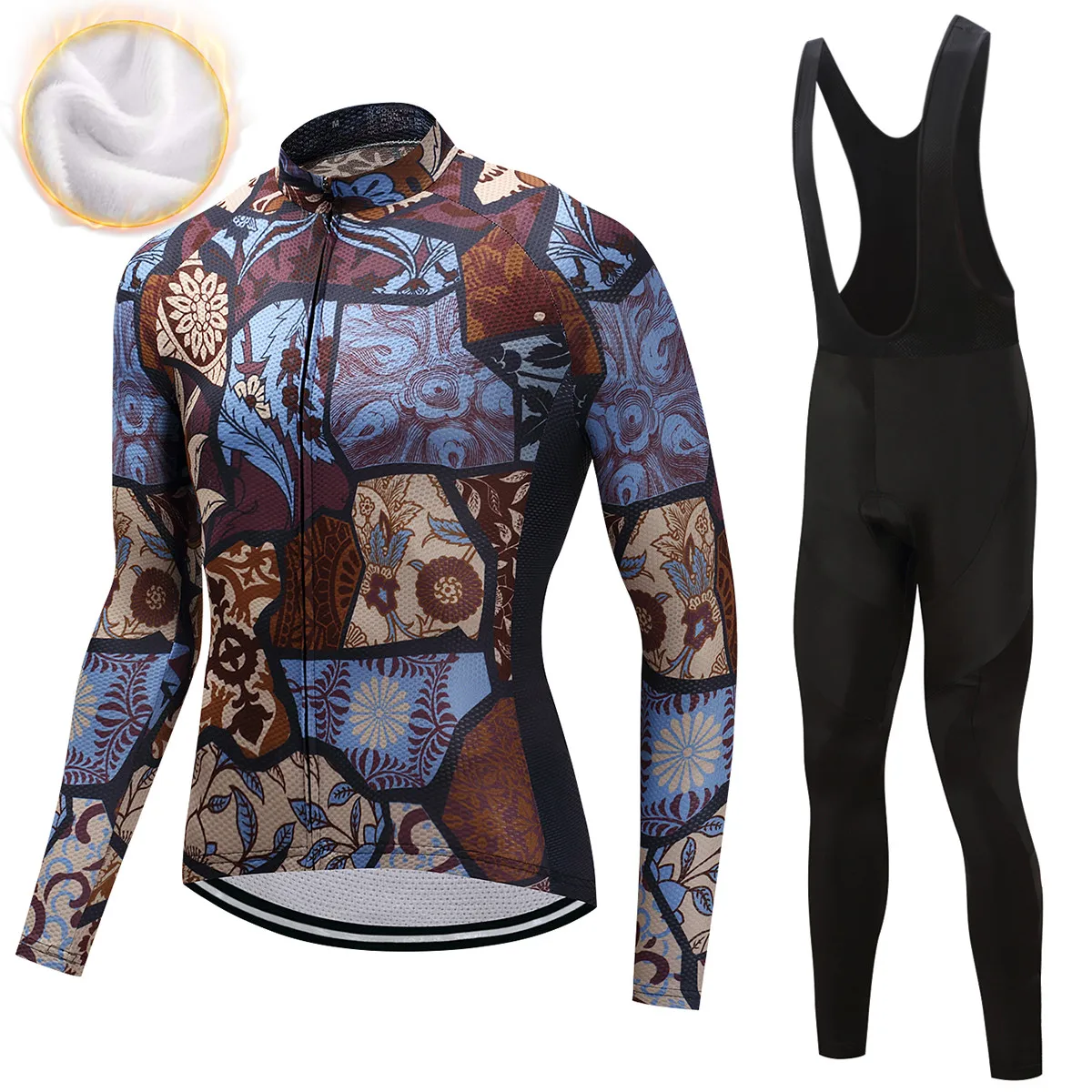 FUALRNY 2018 Pro Winter Thermal Fleece Cycling Jersey Set Maillot Ropa