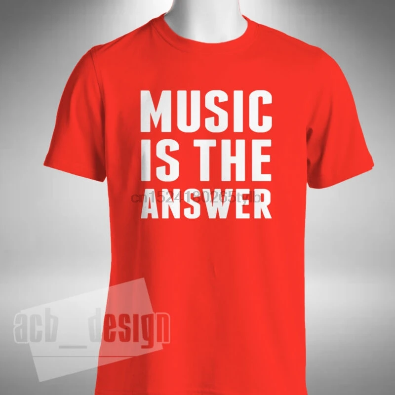 

Music Is The Answer Mens T-Shirt Producer Dj Club Festival Rave House DNB Ibiza