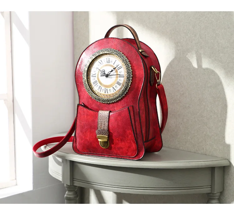 Vintage Clock Bag 2020 Womens Mochilas Mujer Backpack Women