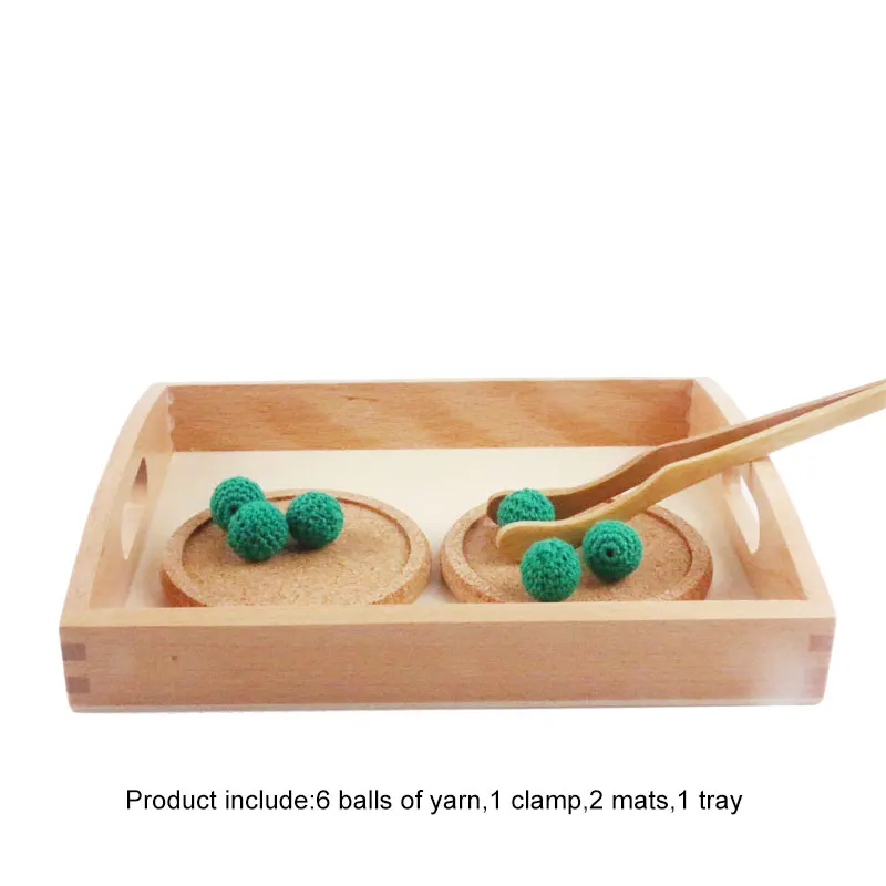 Montessori Infant Practical Life Material Montessori Clip the Ball of Yarn Preschool Educational Learning Toys For Child MI2944H