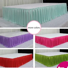 10 футов 3 м Свадебный ледяной шелк столовая юбка шампанское коктейльный праздничный торт отель Банкетный Декор стол плинтус