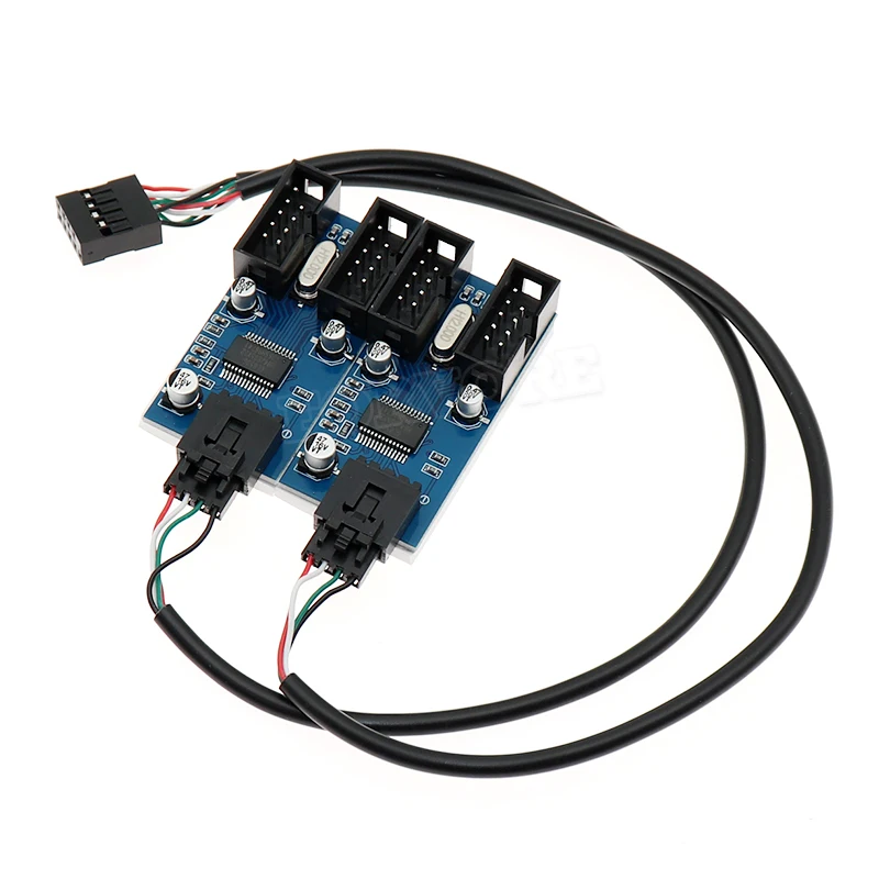 Корпус внутренняя 9Pin USB 2 0 от 1 года до 4 разветвитель PCB Чипсет Расширенная