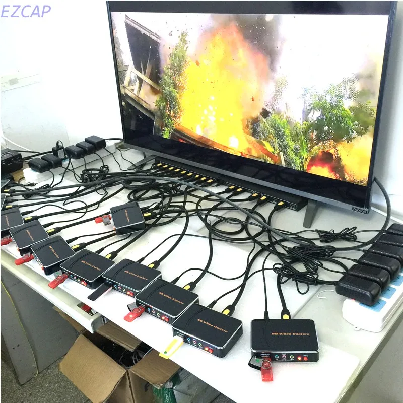 Оригинальная EZCAP Карта видеозахвата конвертирует 1080P HDMI YPbPr в USB флэш-диск directkly, ПК не требуется