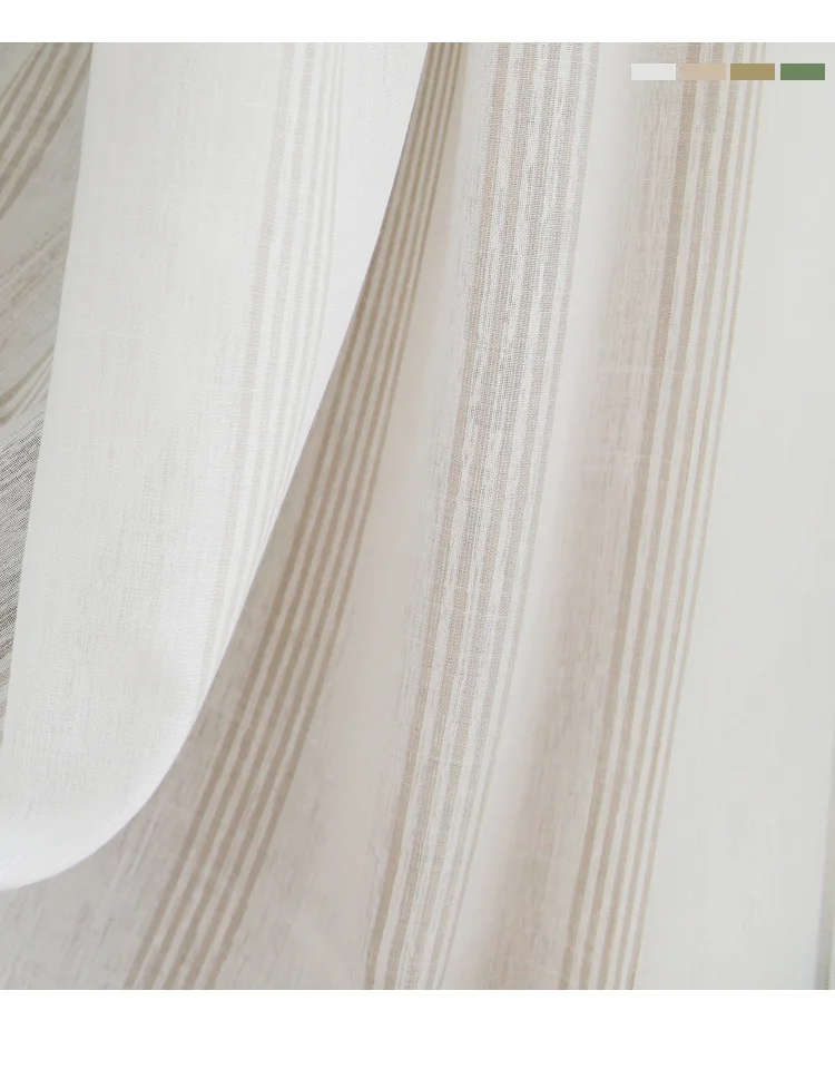 _07 White Tulle Curtains For Livingroom Striped Voile
